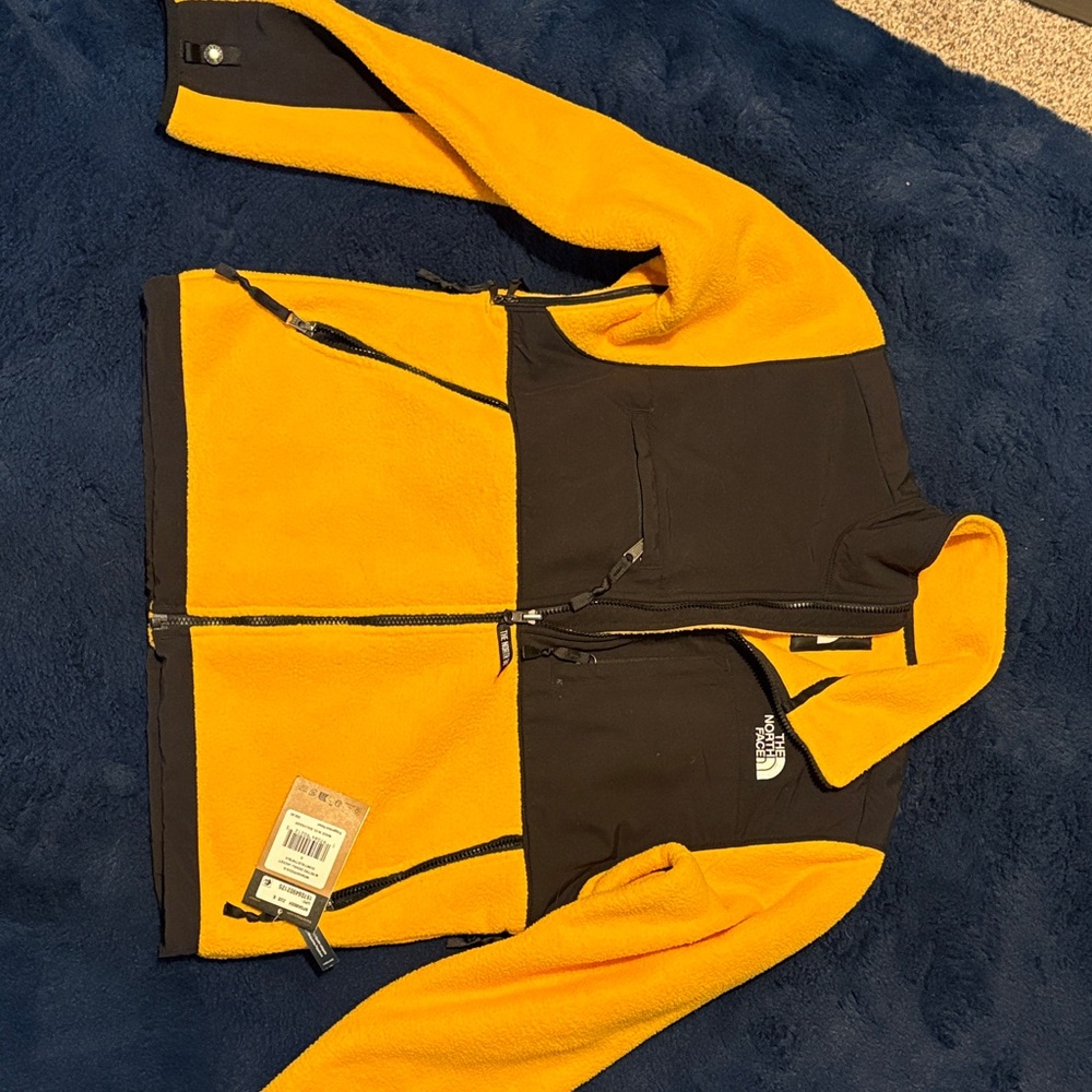 The North Face Black and Yellow Two-Tone Fleece Jacket
